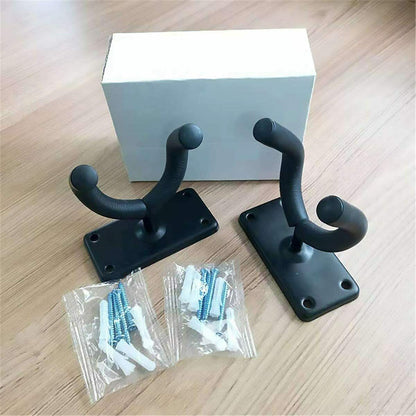 2 PCS Guitar Hangers Wall Mount Arm Instrument Display Holder Padded Hook Rack Home DealSniper.net