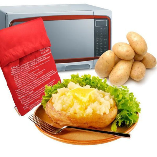 NEW Red Washable Cooker Bag Baked Potato Microwave Kitchen Gym From House