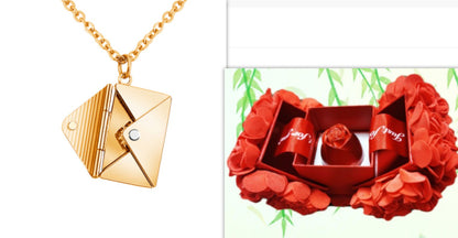 Fashion Jewelry Envelop Necklace Women Lover Letter Jewelry dealsniper-net