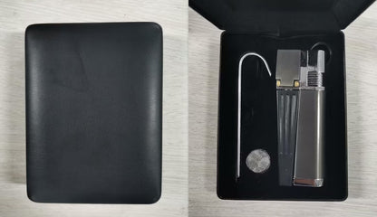Portable Foldable Mini Pipe Dual Purpose Metal Cap Lighter Gadgets DealSniper.net Gift box Grey