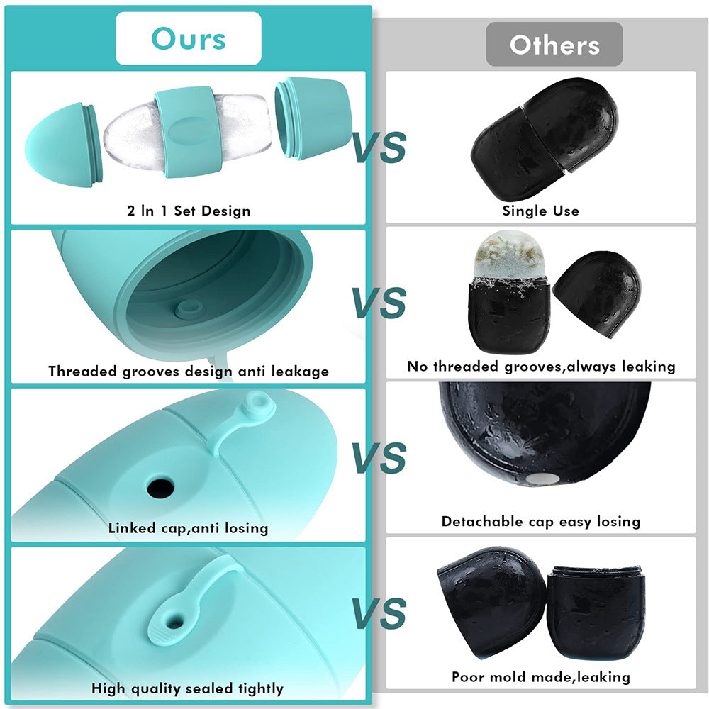 Silicone Ice Face Roller Contour Shrink Pores Remove Dark Circles Beauty Gym From House