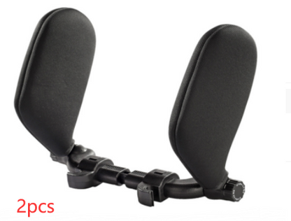 Car Seat Headrest Pillow Travel Rest Neck Pillow Support Solution For Kids Vehicle dealsniper-net Black 2pcs