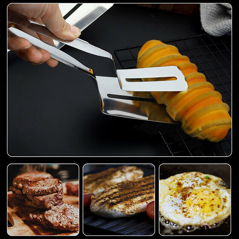 Stainless Steel Steak Clamp Food Clip Tongs