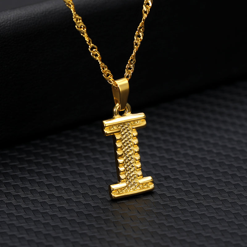 26 letters gold-plated pendant necklace Jewelry dealsniper-net I