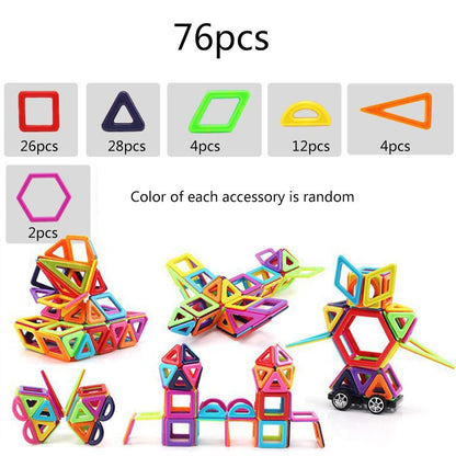 Magnetic building block toys Kids dealsniper-net 76pcs