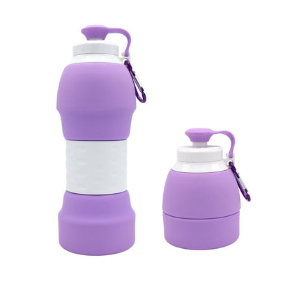 Silicone folding water bottle Sports DealSniper.net Purple
