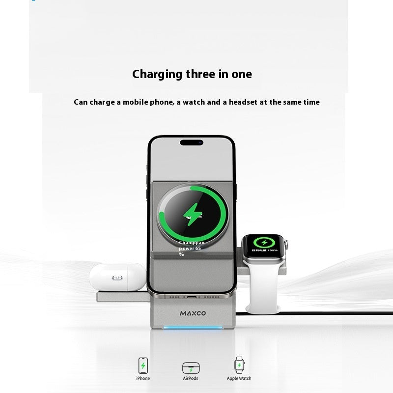 Qi2 Protocol Magnetic Touch Rotating Wireless Charger Gadgets Gym From House