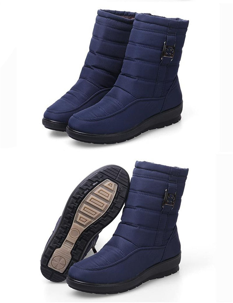 Antiskid Waterproof Women Fashion Boots Women dealsniper-net Blue 37