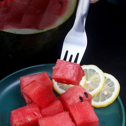 2 In 1 Watermelon Fork Slicer Multi-purpose Stainless Steel Kitchen DealSniper.net