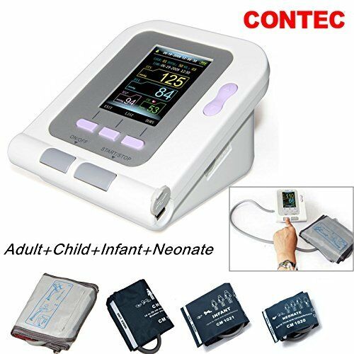 CONTEC CONTEC08A Upper Arm Digital Color LCD Blood Pressure Monitor With PC Software 4 CUFFS Electronics DealSniper.net CONTEC08A