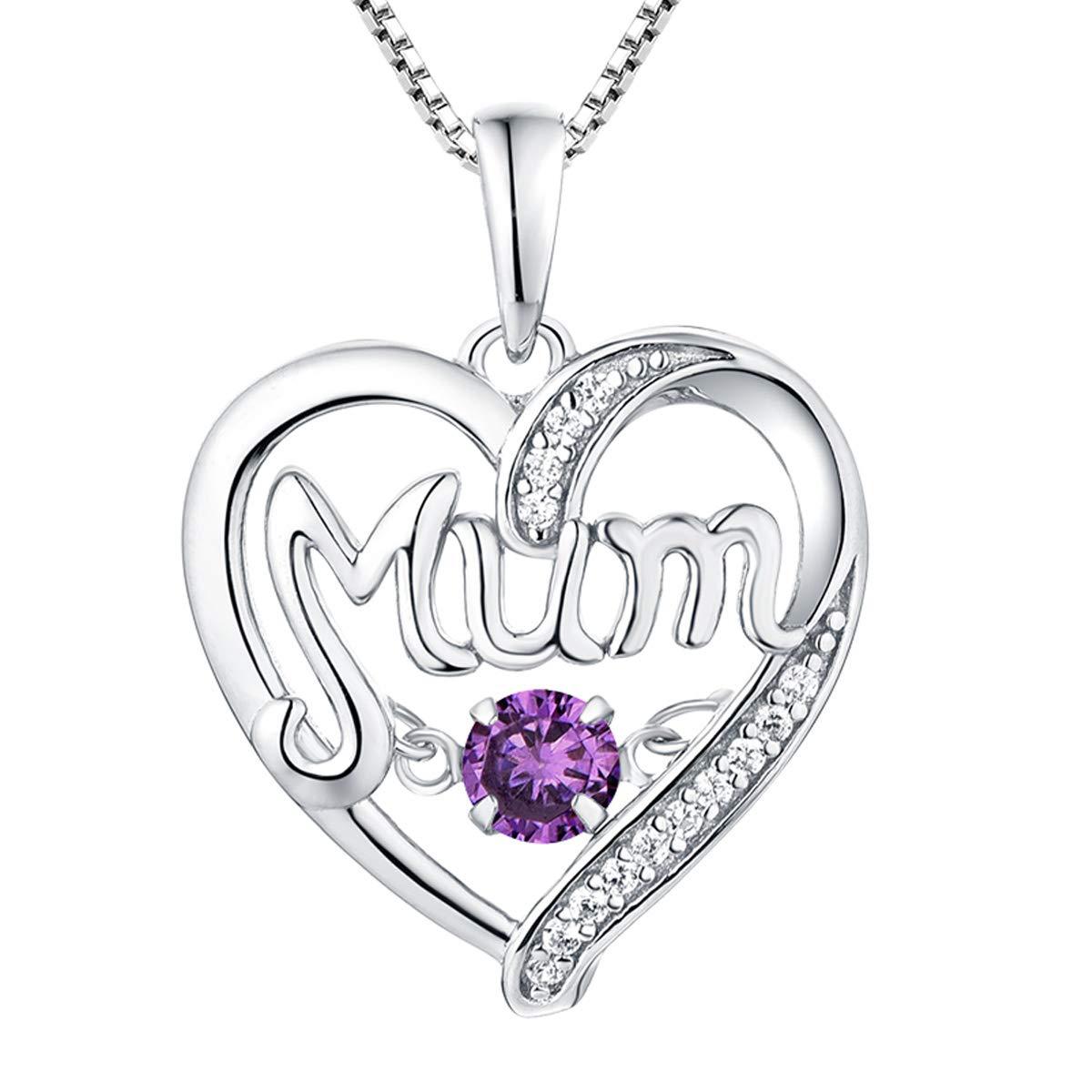 Pulsatile Heart MoM Necklace Mother's Day Gift Birthstones Smart Pendant Jewelry dealsniper-net