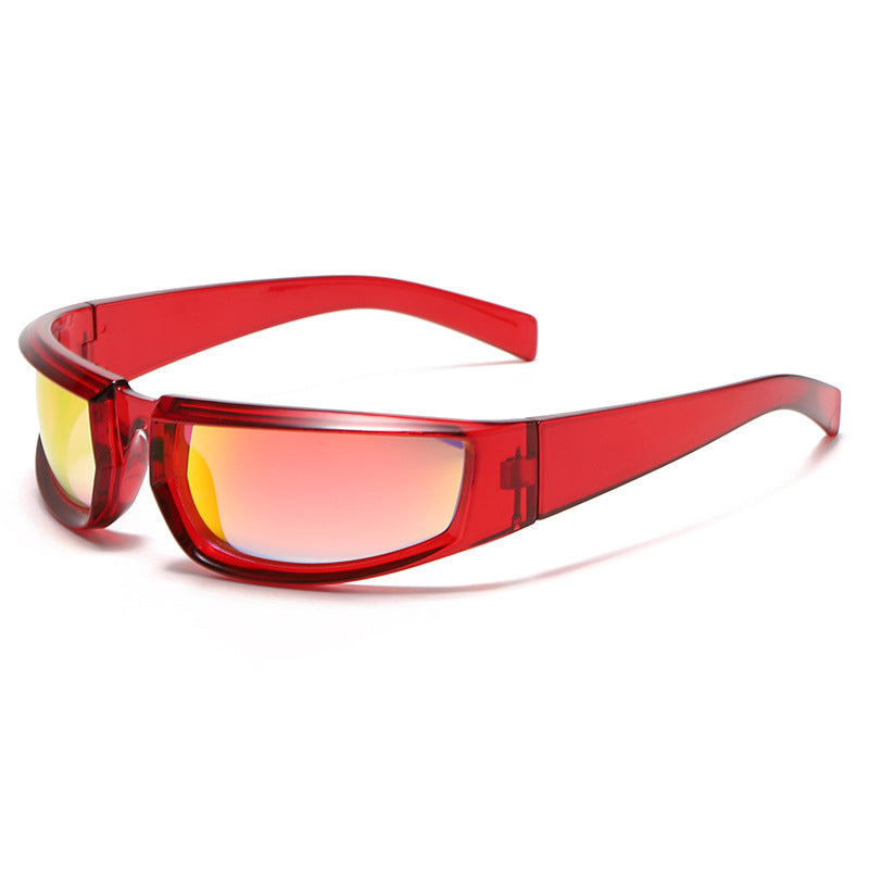 Fashion New Personality Cycling Sports Trend Sunglasses Men Gym From House Red mercury C3 No