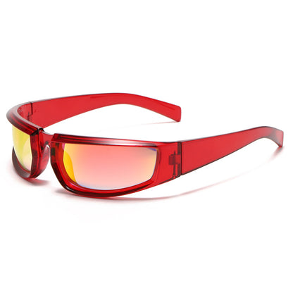 Fashion New Personality Cycling Sports Trend Sunglasses Men Gym From House Red mercury C3 No