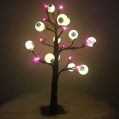 Halloween LED Ghost Eyeball Tree Light Halloween Decoration Holidays DealSniper.net Warm white Black birch tree lights 24lights