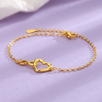 Heart-shape Bracelet Love Bracelet Gift For Girlfriend Valentine's Day Jewelry dealsniper-net