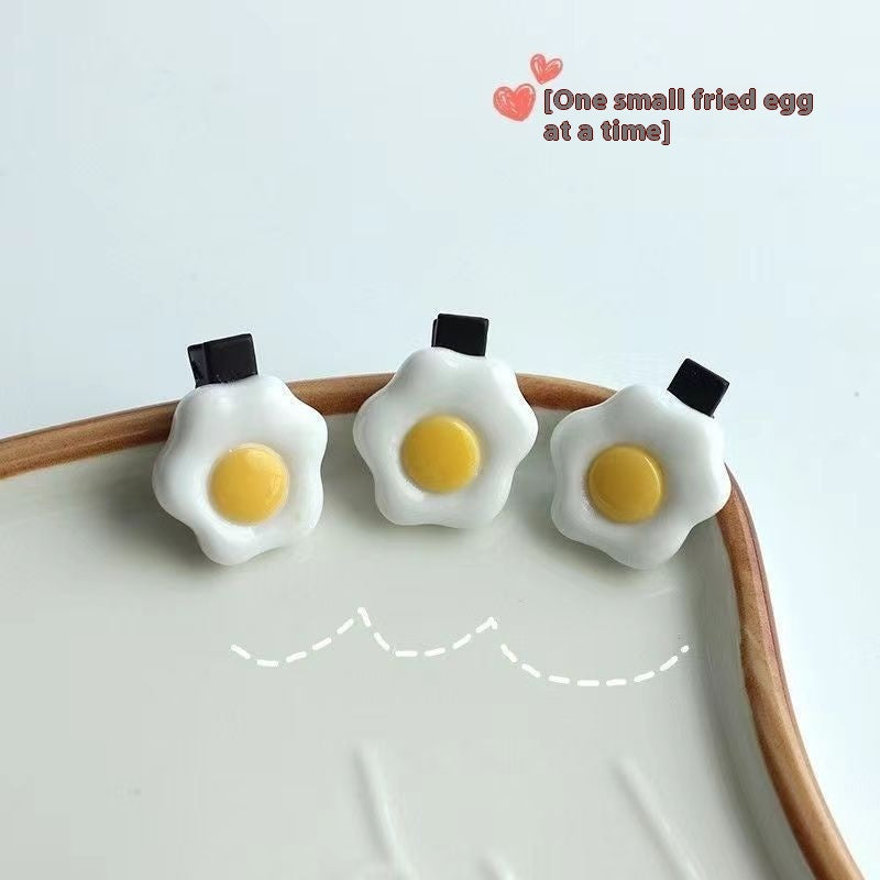 Fried Mini Little Clip Over Cute Hairpin Poached Egg Beauty DealSniper.net