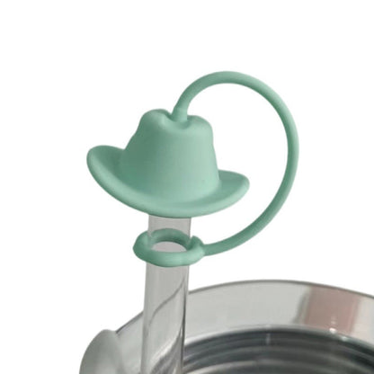 Simple Home Solid Color Silicone Straw Cap Kitchen DealSniper.net Green Hat