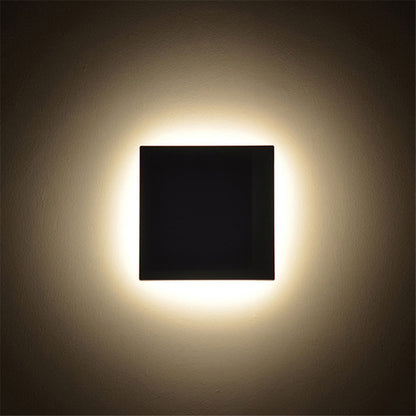 Modern Minimalist Aisle Corridor Bedside Lamp Home Decor DealSniper.net Black Shell 150mm Square Style