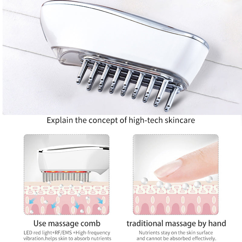 Head LED Red Light Scalp Massage Electric Comb Health Gym From House