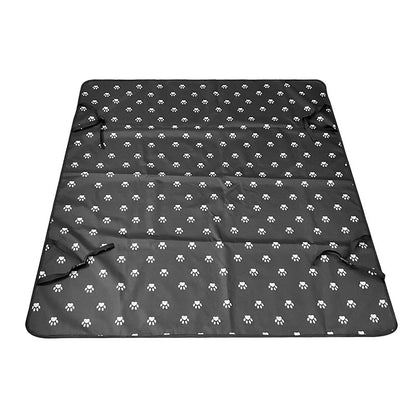 Car Pet Mat Rear Seat Water And Dirt Resistant Isolation Pad Pets Gym From House Black Dog Footprints Back Row