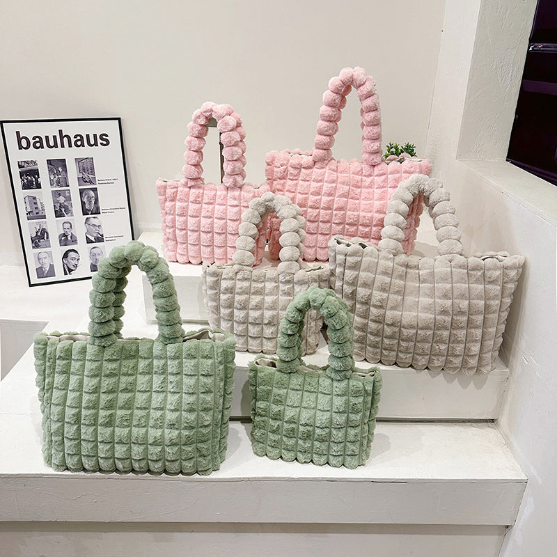 Plaid Handbags Winter Fashion High Capacity Women dealsniper-net