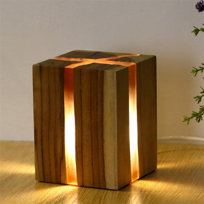 Creative Table Lamp Adjustable Bedside No Glare Decorative Wood