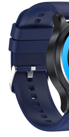 Oxygen ECG Temperature Blood Pressure Heart Rate Monitoring Laser Smart Watch Electronics DealSniper.net Blue silicone strap E400