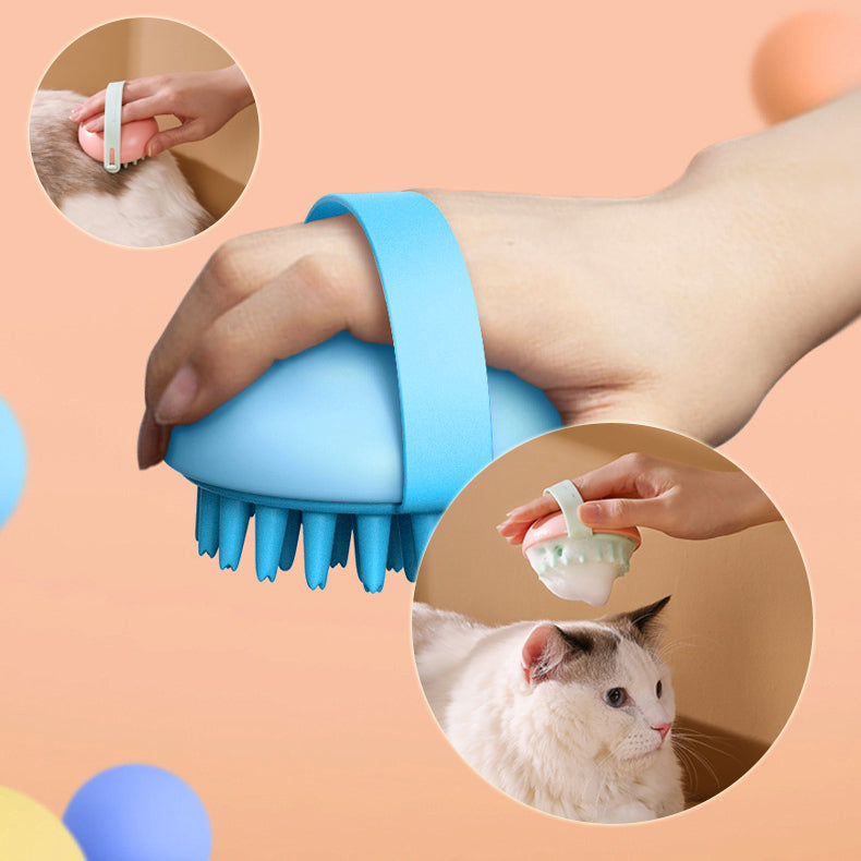 Pet Silicone Bath Massage Scrub Bath Brush Pets Gym From House