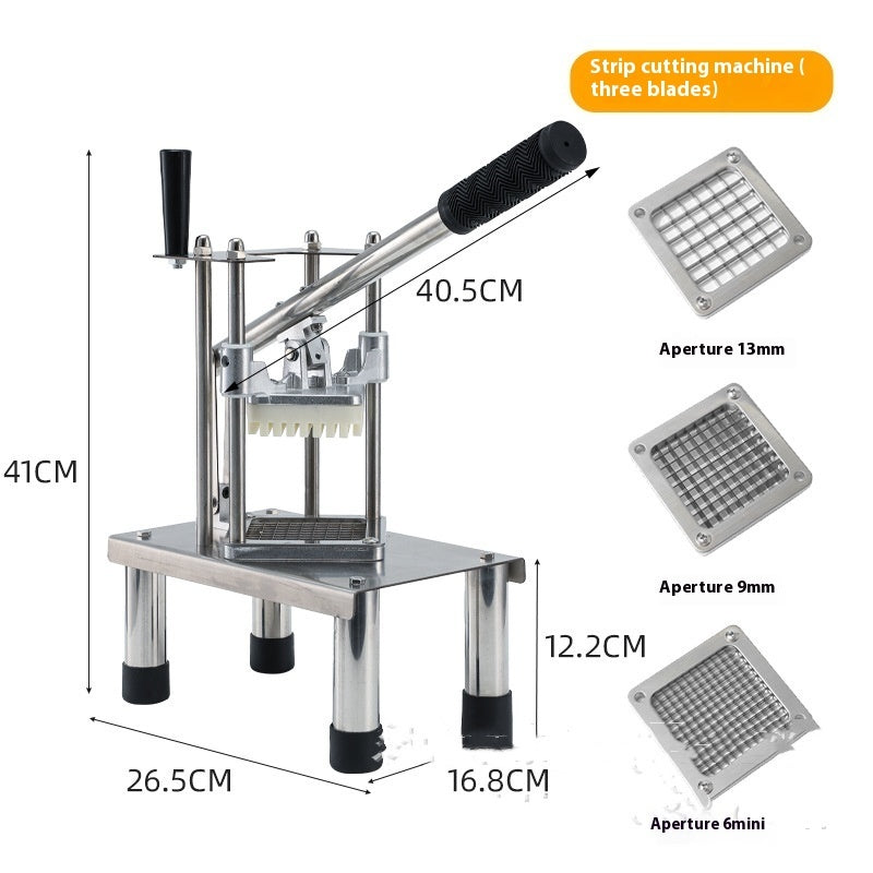 Manual Chip Cutter Multifunctional Bar Cutting Machine Kitchen DealSniper.net Chips Machine Three Knives