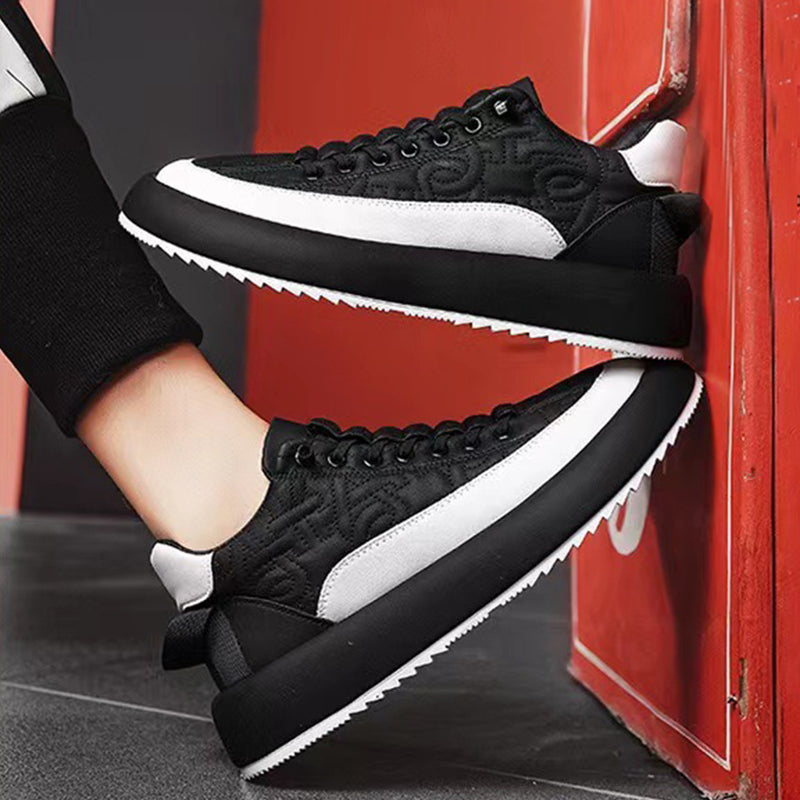Trendy Color-blocked Sports Shoes Casual Lace Up Sneakers Men Gym From House