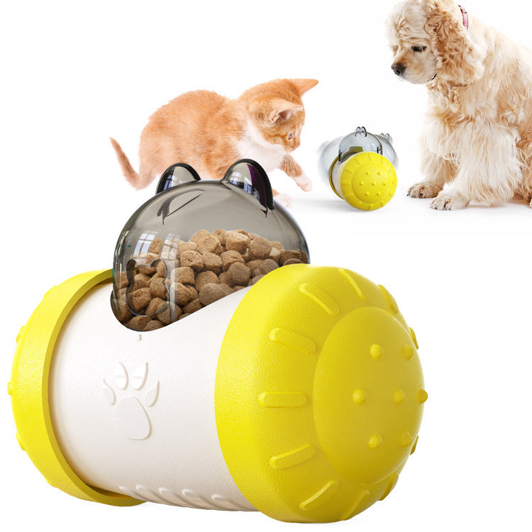 Pets Toys Dog Cat Leaking Food Ball Educational Interactive Toys Pets dealsniper-net Yellow