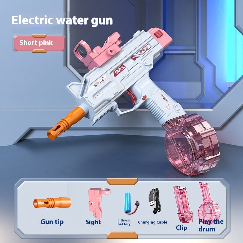 Children Automatic UZI Electric Backpack Water Submachine Gun Kids DealSniper.net Pink Short