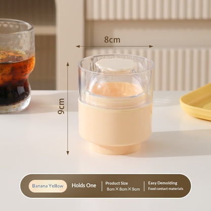 Practical 6cm Ice Ball Mold Plastic Quick-freezing Ice Sphere Mold Kitchen DealSniper.net Banana Yellow