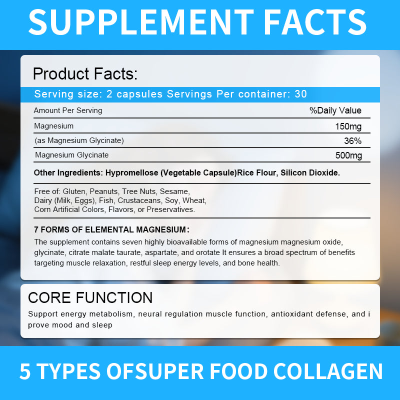 60 Magnesium Complex Capsules Health Gym From House