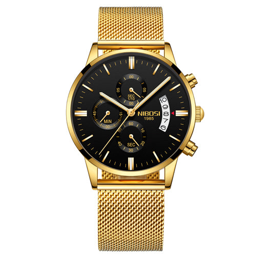 Men Watch Chronograph Sport Mens Watches Top Brand Men DealSniper.net A gold black