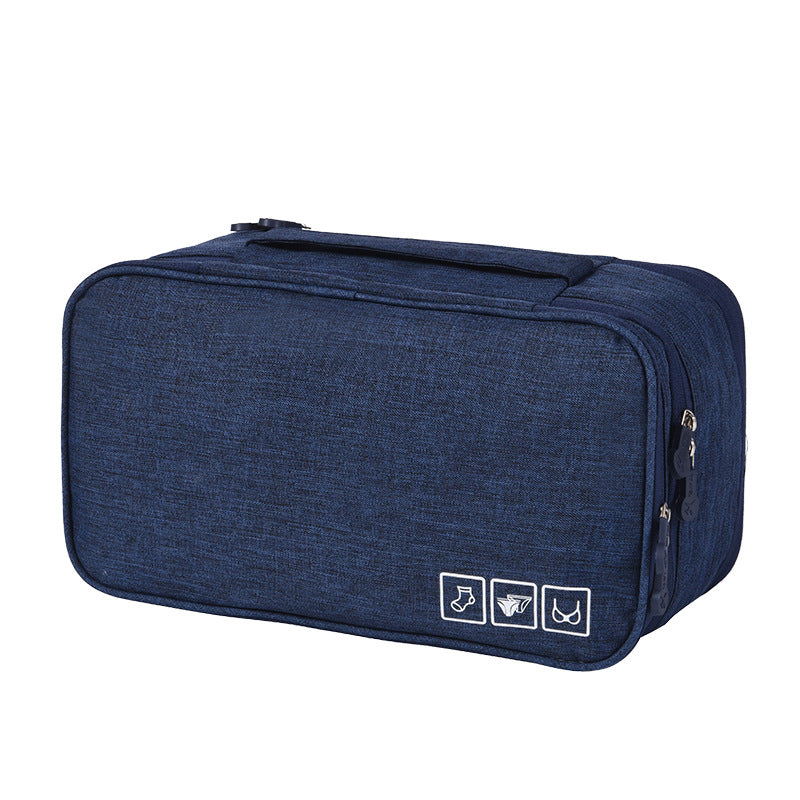 Travel Makeup Bags Women Multi-function 3-shelf Underwear Storage Bag Travel dealsniper-net Navy blue