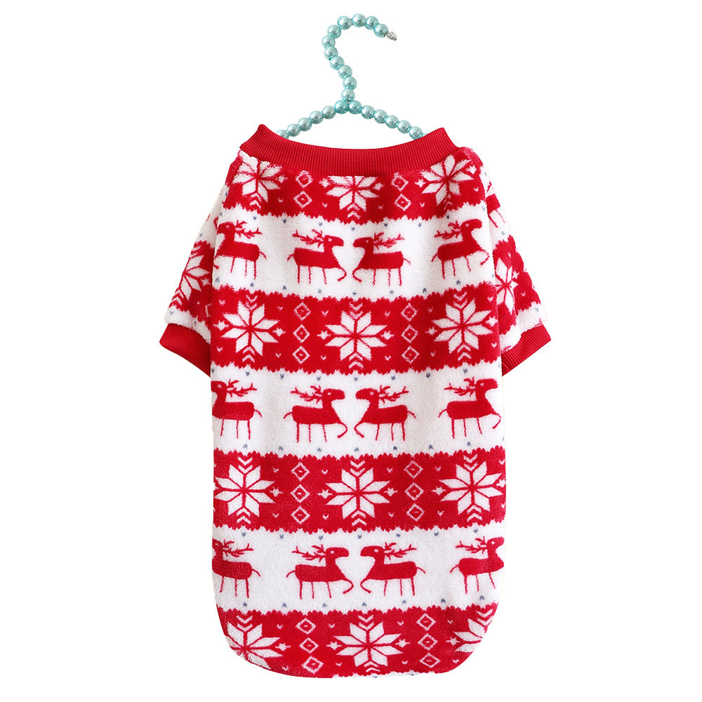 Winter Warm Padded Dog Clothes Christmas Pet Sweater Deals DealSniper.net Red L