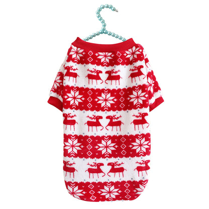 Winter Warm Padded Dog Clothes Christmas Pet Sweater Deals DealSniper.net Red L
