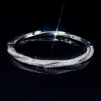 Trendy And Exquisite Fashion Full-Zirconia Women's Bracelet Jewelry Gym From House Silver 1 PCS