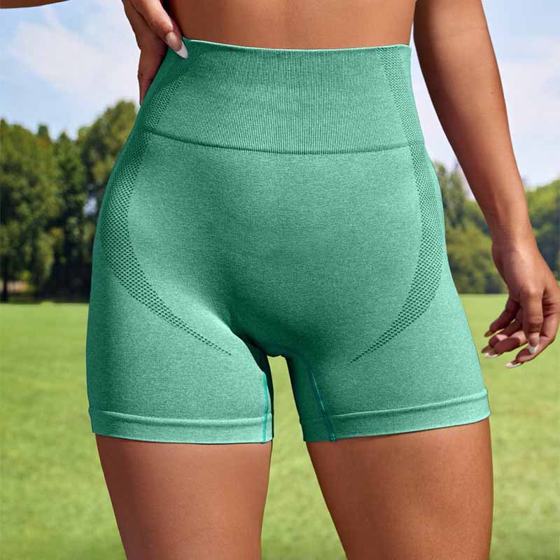 Women Sport Seamless Short Leggings High Waist Women Gym From House Green L