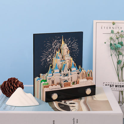 Three-dimensional Note Paper Carving Model Fairy Tale Castle Art Hobby DealSniper.net