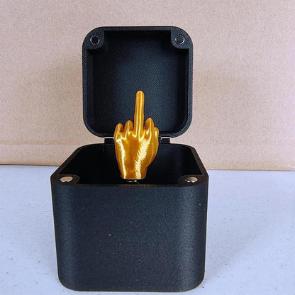 Christmas Interesting Prank Gift Middle Finger In Box Decoration