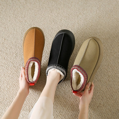 Baotou Plush Half Slippers Home Snow Boots Women's