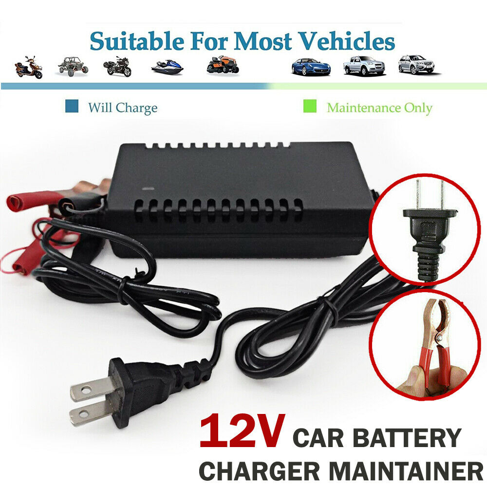 Car Battery Charger Maintainer Auto 12V Trickle RV For Truck Motorcycle ATV US Electronics DealSniper.net