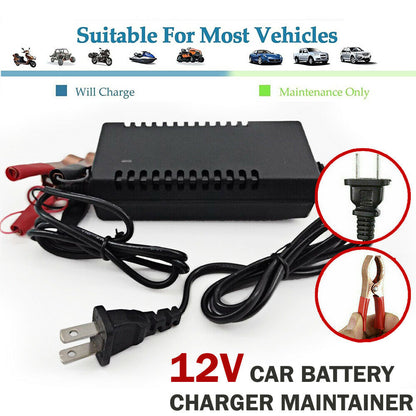 Car Battery Charger Maintainer Auto 12V Trickle RV For Truck Motorcycle ATV US Electronics DealSniper.net