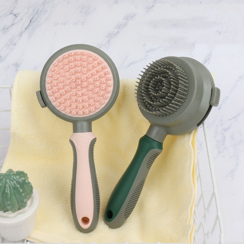 Pet Hair Removal Comb Cat Brush Self Cleaning Pets Gym From House