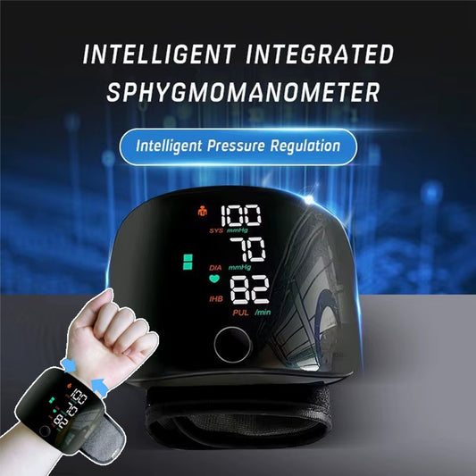 Wrist Sphygmomanometer Rechargeable Blood Pressure Meter Wrist Health Gym From House