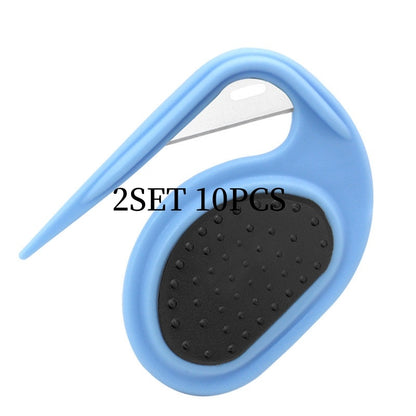 New Cat Dog Comb Pet Open Knot Comb Cat Puppy Hair Pets dealsniper-net Blue Pet Comb 10PCS