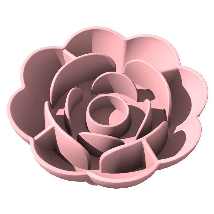 Non-slip Slow Feeding Silicone Dog Food Bowl Easy To Clean Pets dealsniper-net Girl Pink