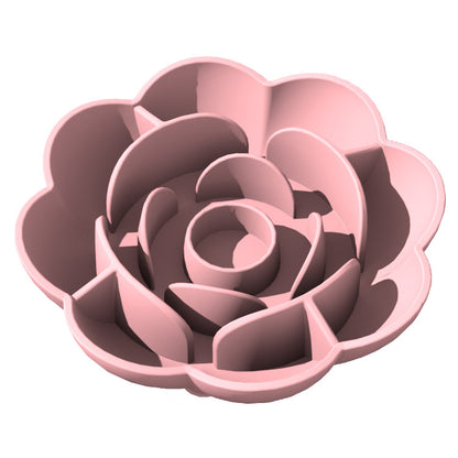 Non-slip Slow Feeding Silicone Dog Food Bowl Easy To Clean Pets dealsniper-net Girl Pink
